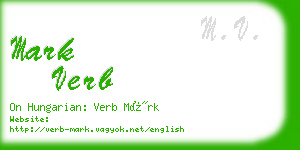 mark verb business card
